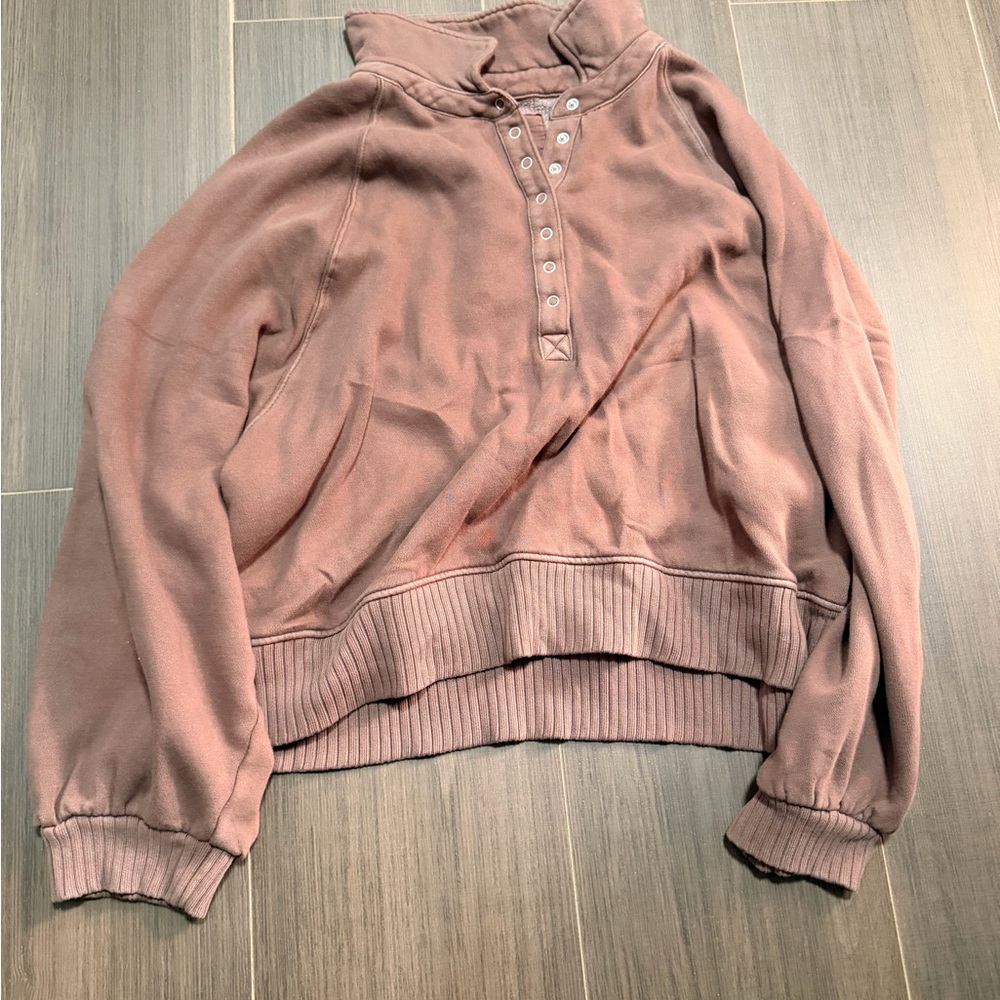 Aerie Button-Up Hoodie